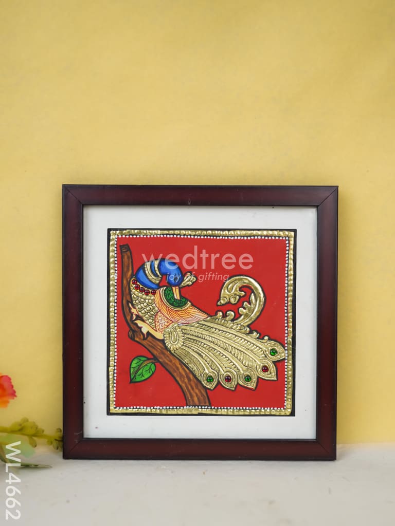 Tanjore Art Photo Frame - Peacock - WL4662
