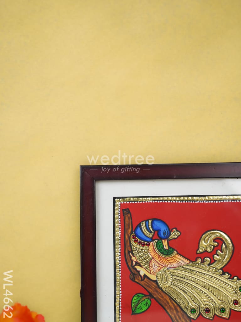 Tanjore Art Photo Frame - Peacock - WL4662