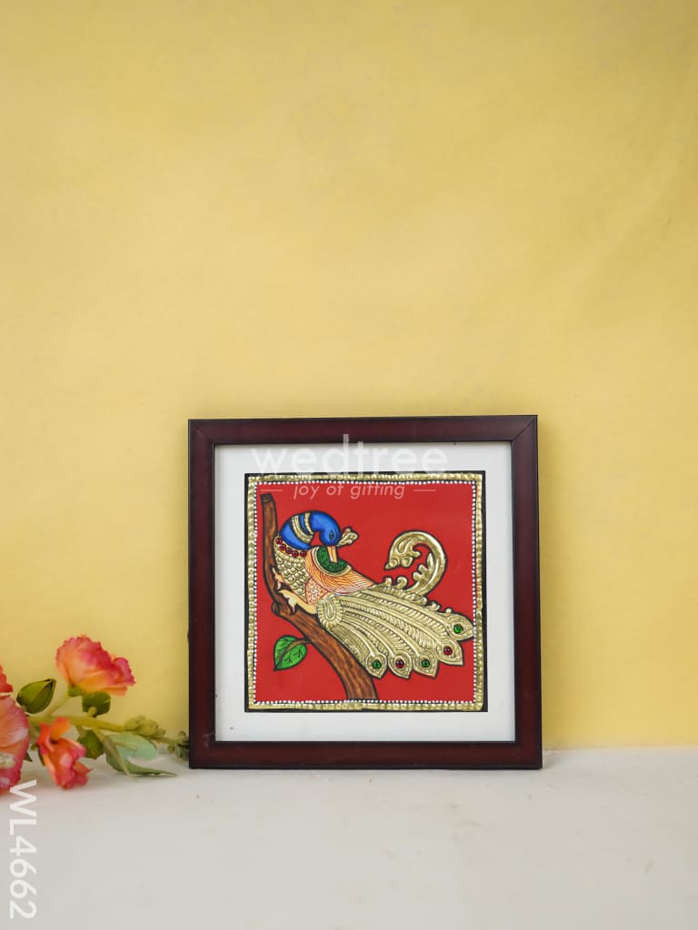 Tanjore Art Photo Frame - Peacock - WL4662