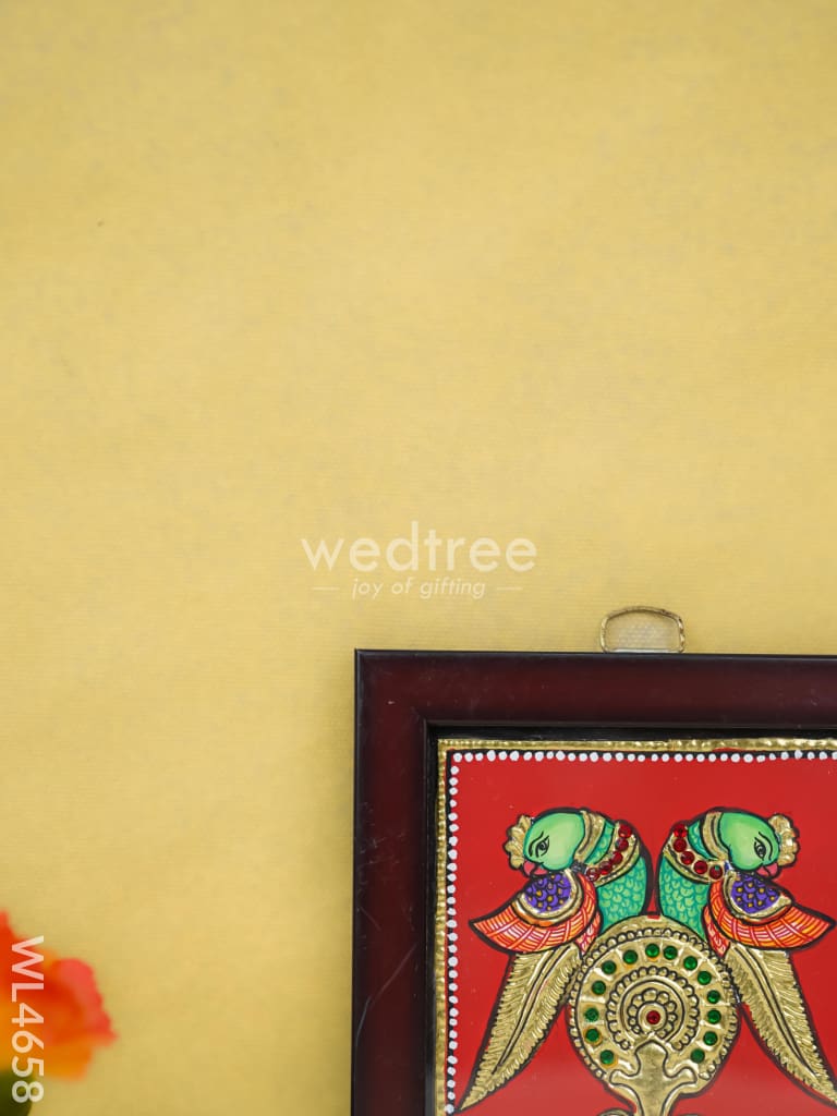 Tanjore Art Photo Frame - Twin Parrot - WL4658