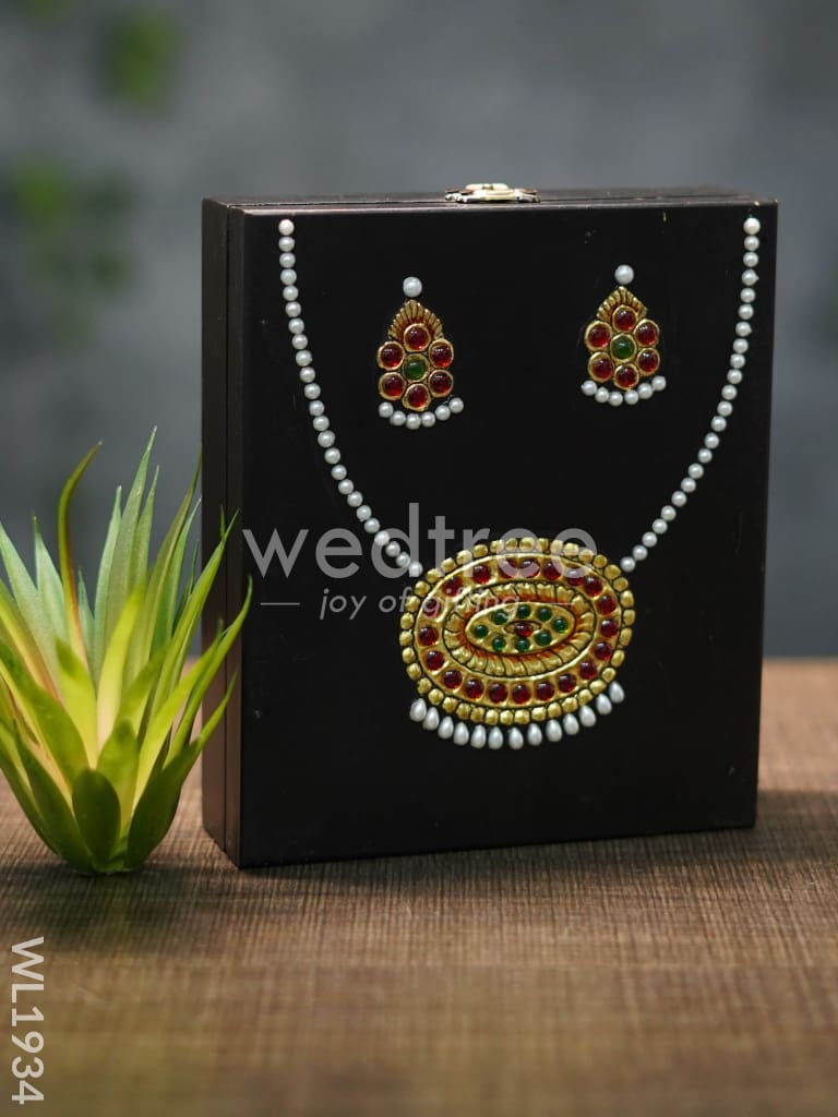 Tanjore Painted Jewel Box (6.5 x 5.5) - WL1934