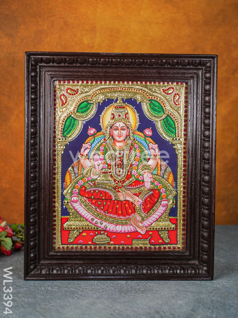 Tanjore Painting Aishwarya Lakshmi - Flat (Gold foil) - 15 x 12 inch - WL3394
