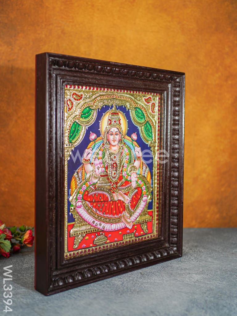 Tanjore Painting Aishwarya Lakshmi - Flat (Gold foil) - 15 x 12 inch - WL3394