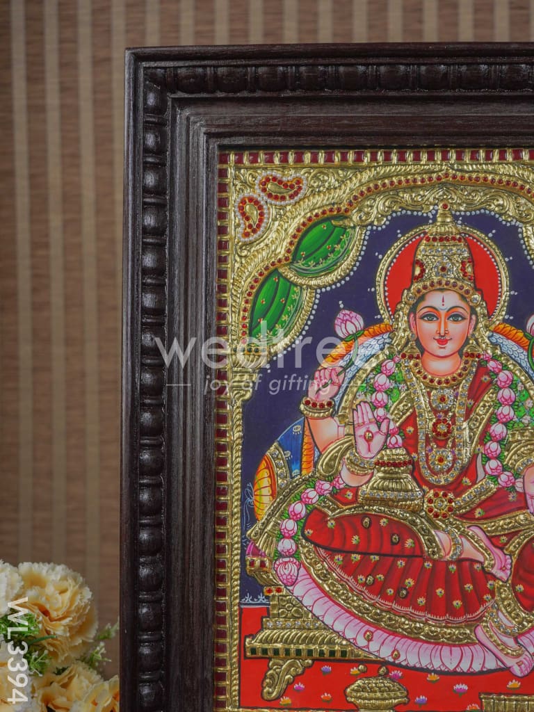 Tanjore Painting Aishwarya Lakshmi - Flat (Gold foil) - 15 x 12 inch - WL3394