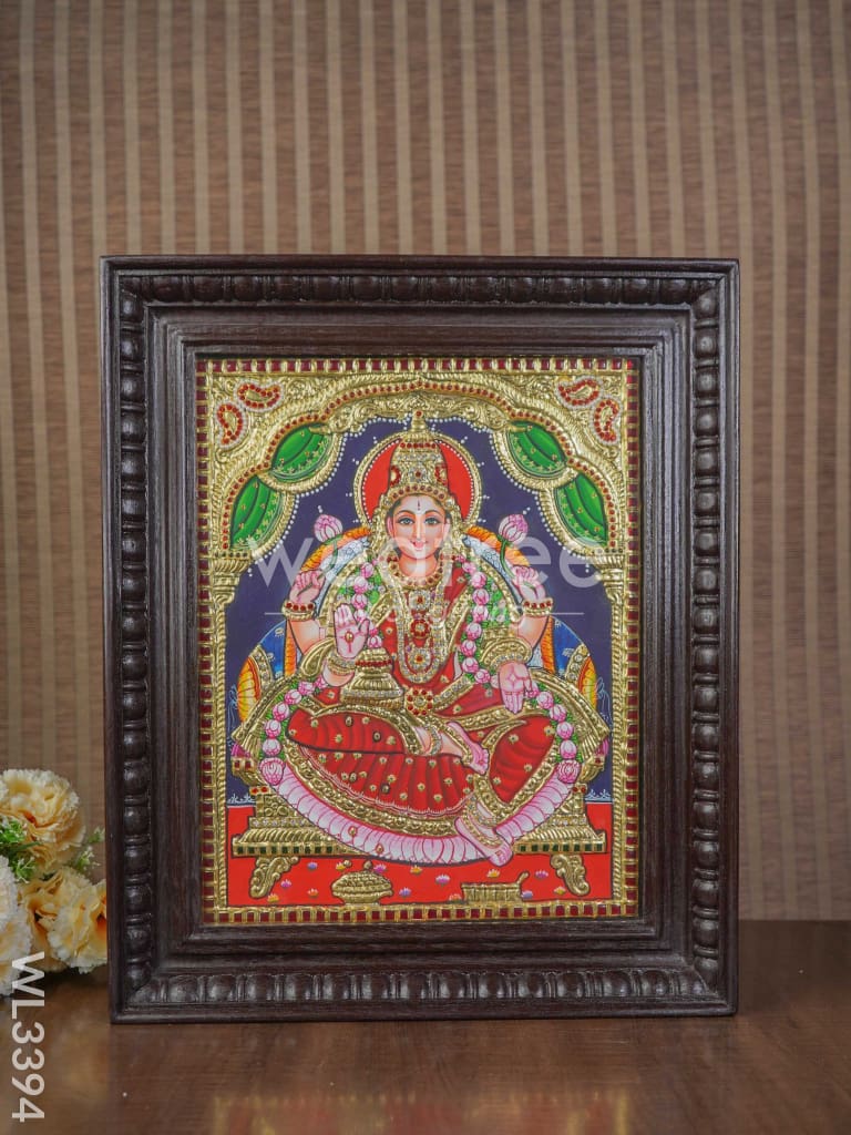 Tanjore Painting Aishwarya Lakshmi - Flat (Gold foil) - 15 x 12 inch - WL3394