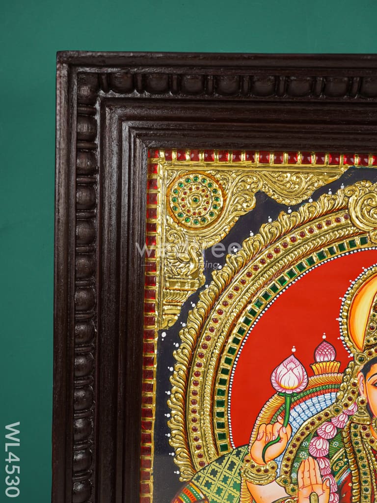 Tanjore Painting - Aishwarya Lakshmi - Flat (Gold foil) - 20 x 16 inch - WL4530