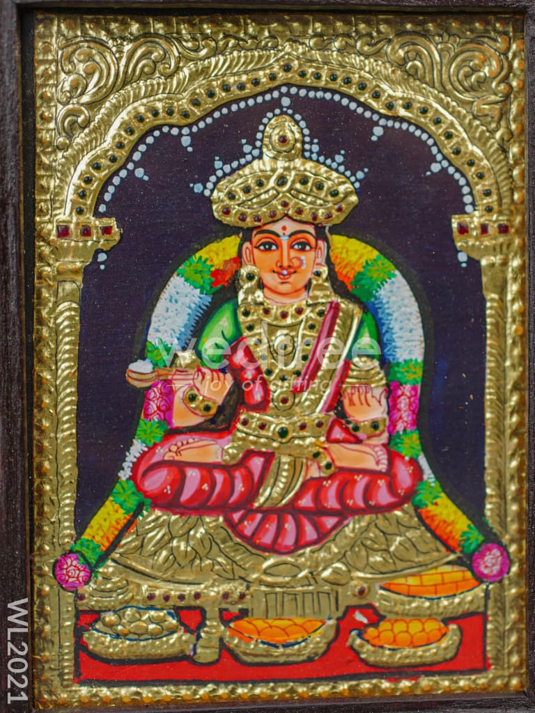 Tanjore Painting Annapoorani - Flat (Gold foil) - 8x6 - WL2021