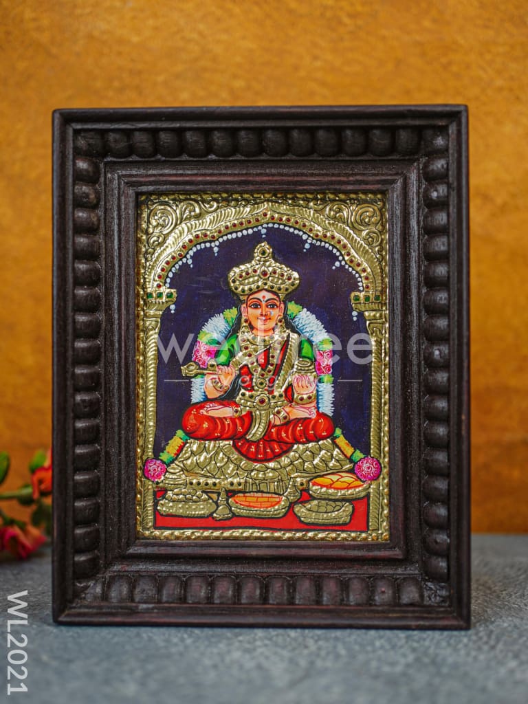 Tanjore Painting Annapoorani - Flat (Gold foil) - 8x6 - WL2021