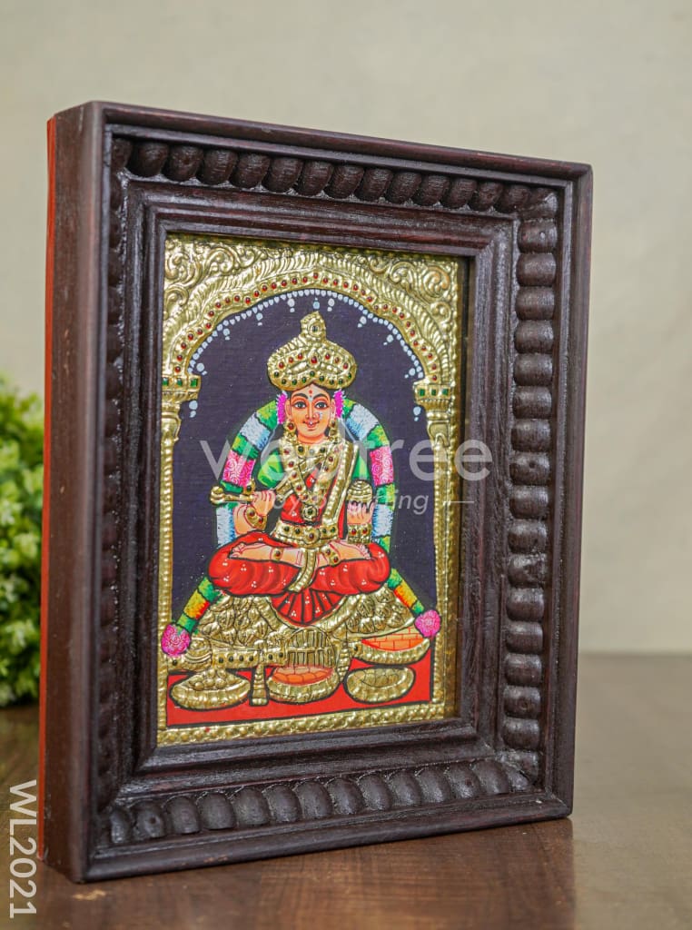 Tanjore Painting Annapoorani - Flat (Gold foil) - 8x6 - WL2021
