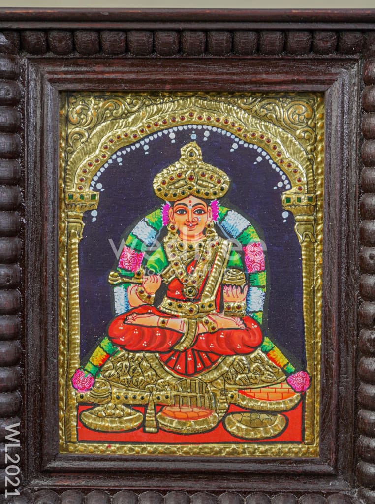 Tanjore Painting Annapoorani - Flat (Gold foil) - 8x6 - WL2021