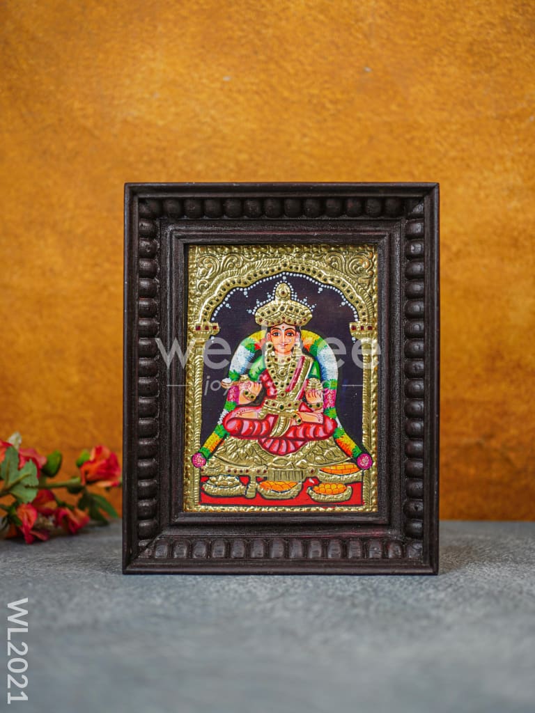 Tanjore Painting Annapoorani - Flat (Gold foil) - 8x6 - WL2021