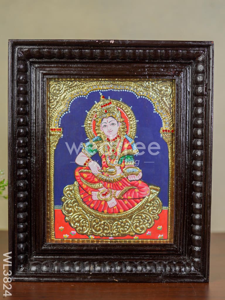 Tanjore Painting - Annapoorani - Semi Embossed - 10x8 inch - WL3824