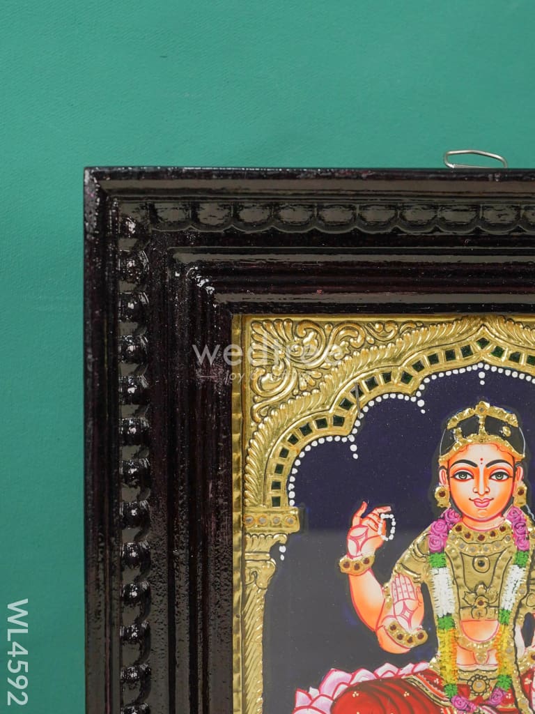Tanjore Painting - Bala Tripura Sundari - Flat (Gold Foil) - 10x8 inch - WL4592