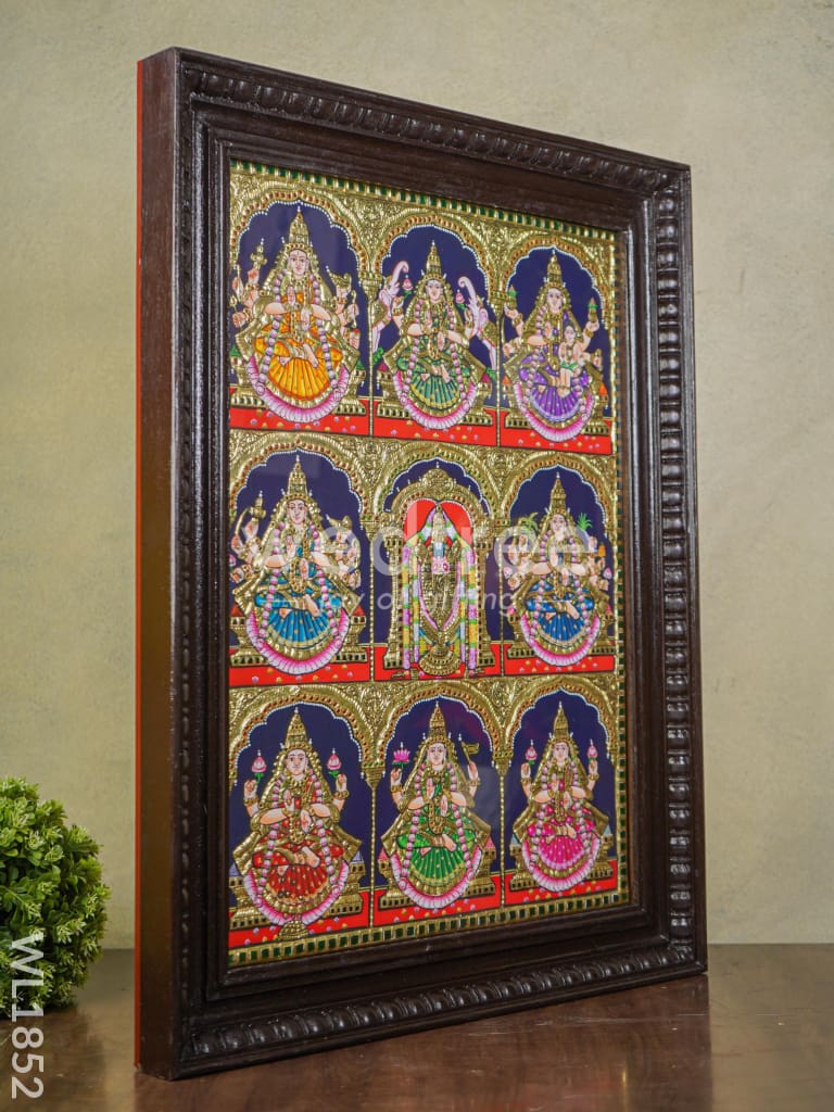 Tanjore Painting Balaji & Ashtalakshmi - Direct Leaf - 24x18 - WL1852