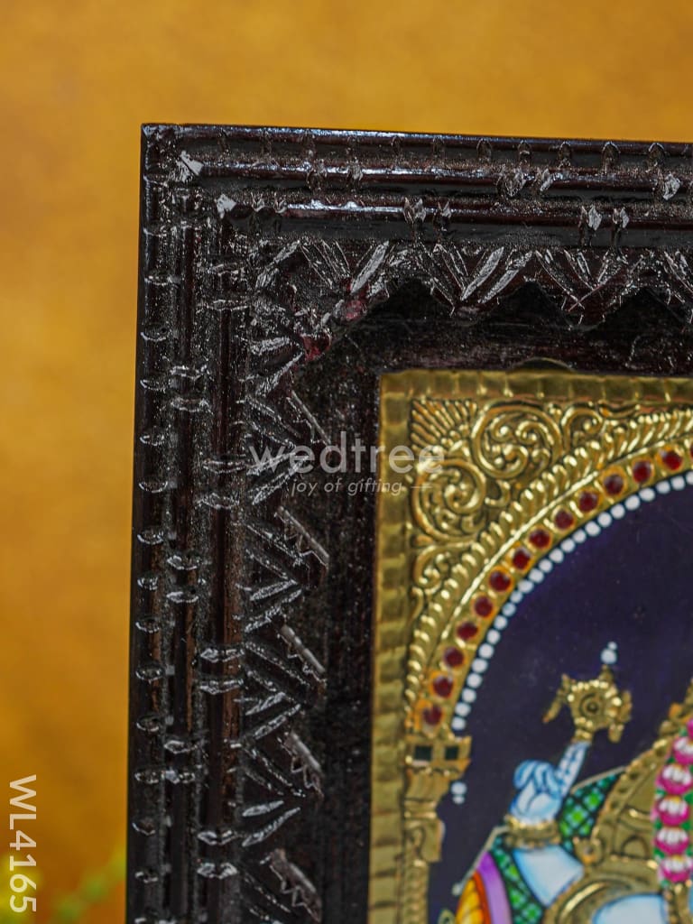 Tanjore Painting (Reverse Chettinad Frame) - Dhanvantri - Flat (Gold Foil) - 10x8 inch - WL4165