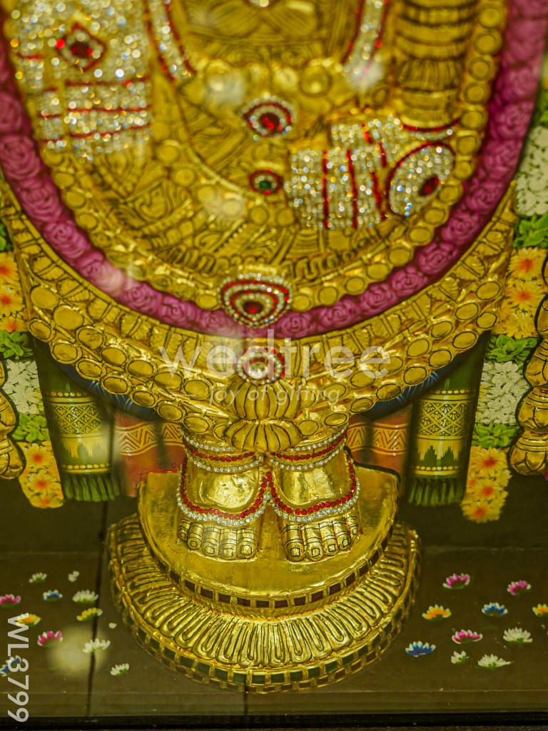 Tanjore Painting - Tirupathi Balaji - Embossed - 4x3 ft - WL3799