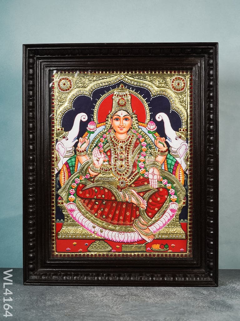 Tanjore Painting - Gajalakshmi 18 x 14 inch - Semi Embossed - WL4164