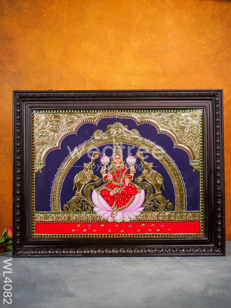 Tanjore Painting - Gajalakshmi - Flat (Gold Foil) - 24x18 inch - WL4082
