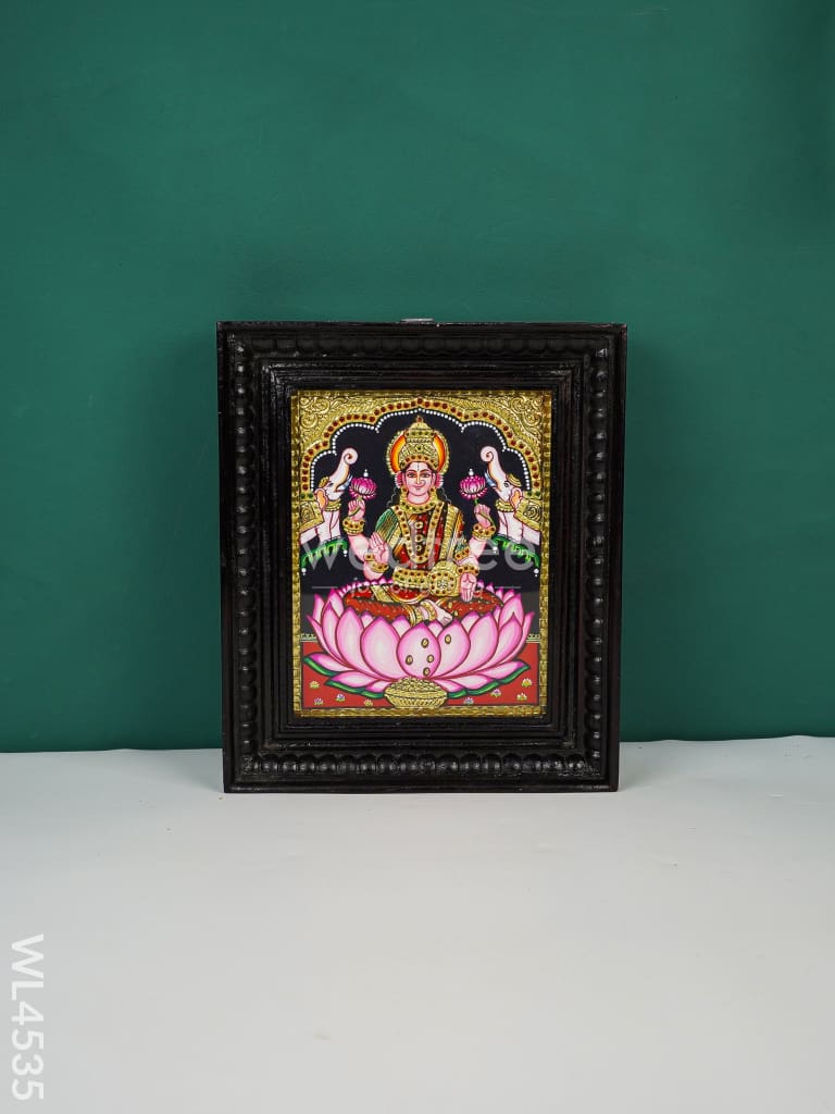 Tanjore Painting - Gajalakshmi - Flat (Gold Foil) - 10 x 8 inch - WL4535