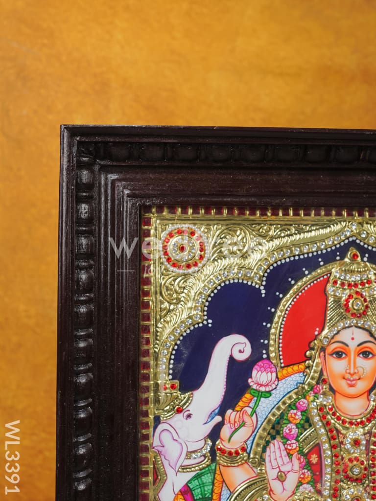 Tanjore Painting Gajalakshmi (Semi embossed)- 24 x 18 inch - WL3391