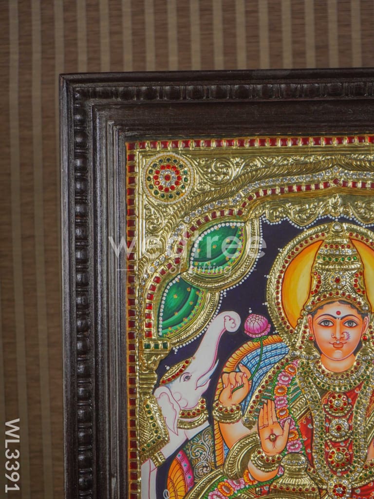 Tanjore Painting Gajalakshmi (Semi embossed)- 24 x 18 inch - WL3391