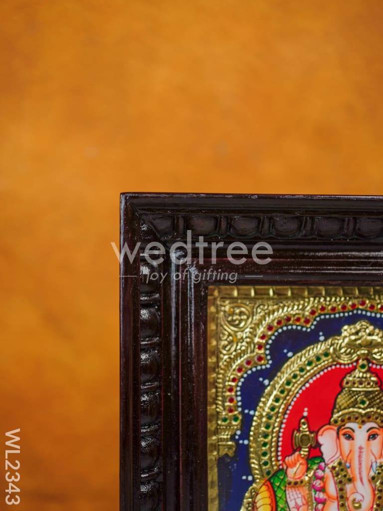 Tanjore Painting - Ganesha 10x8 - Flat (Gold foil) - WL2343