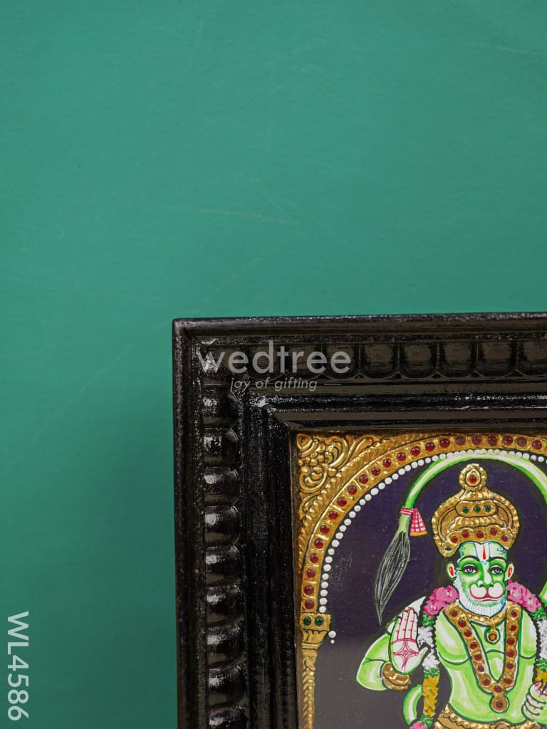 Tanjore Painting - Hanuman - Flat (Gold Foil) - 8x6 inch - WL4586