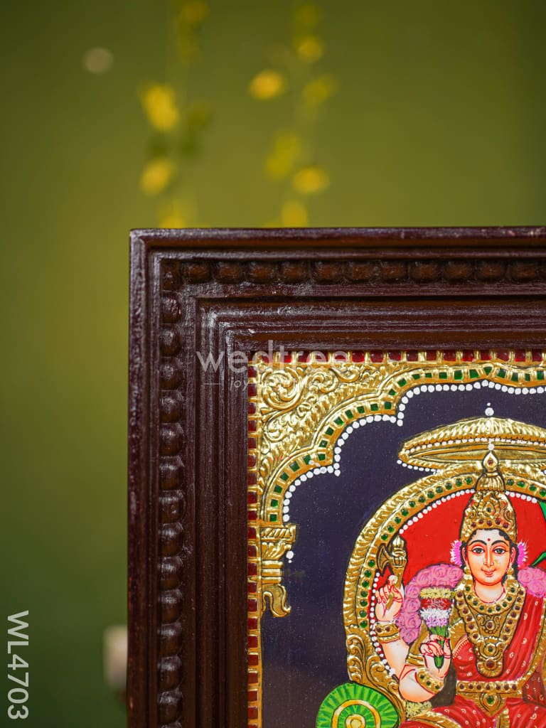 Tanjore Painting - Lalitha Tripura Sundari - Flat (Gold Foil) - 12x10 inch - WL4703