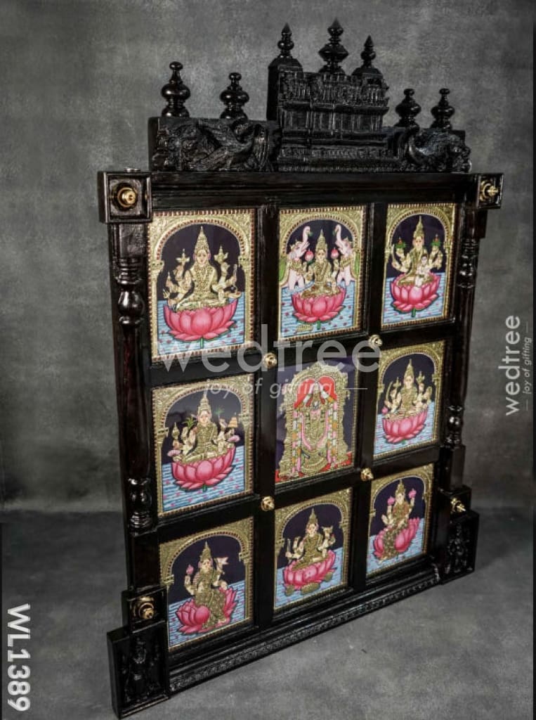 Tanjore Painting - Tirupathi Balaji with Ashtalakshmi - 3x2 ft - WL1389