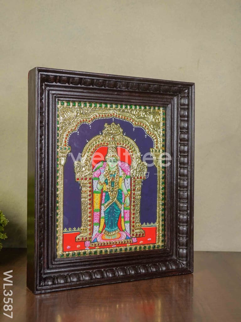 Tanjore Painting Meenakshi - Flat (Gold foil) - 12 x 10 - WL3587