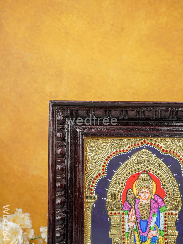 Tanjore Painting - Murugan - Flat (Gold Foil) - 10x8 inch - WL4264