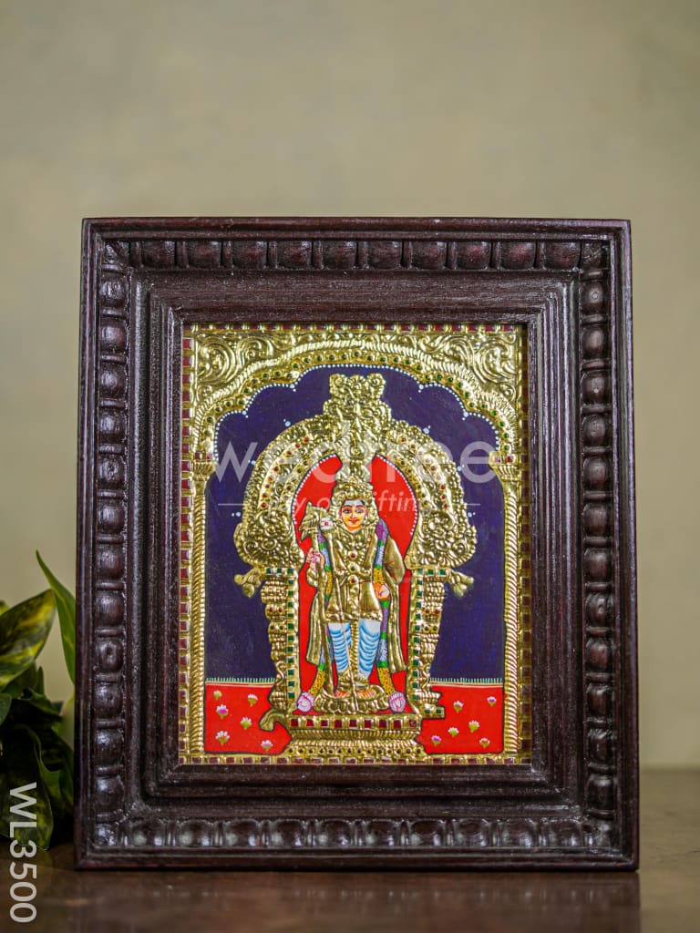 Tanjore painting Palani Murugan - Flat (Gold foil) - 10x8 inch - WL3500