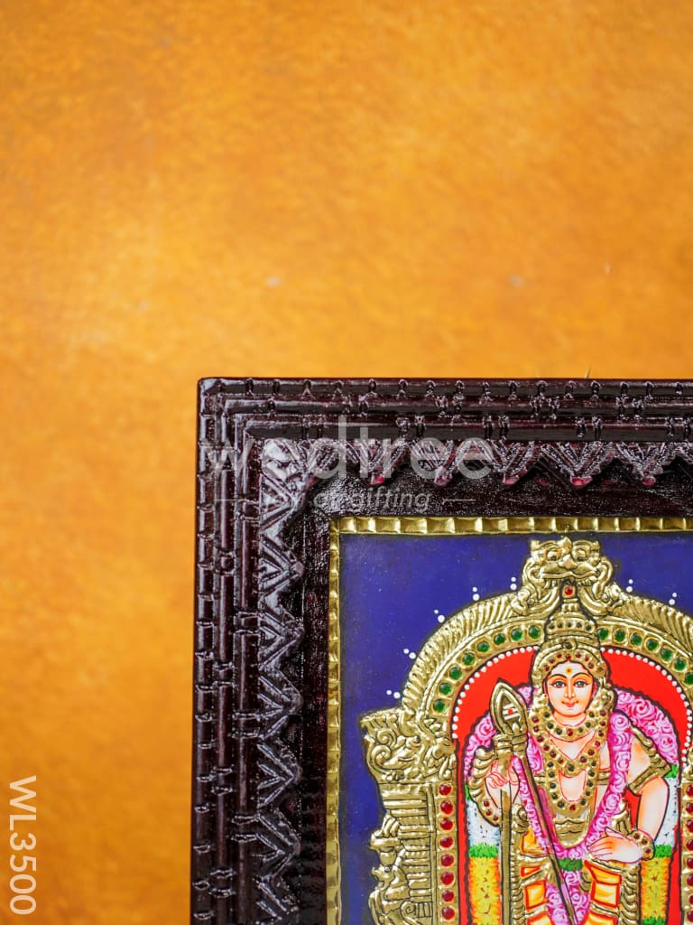 Tanjore painting Palani Murugan - Flat (Gold foil) - 10x8 inch - WL3500