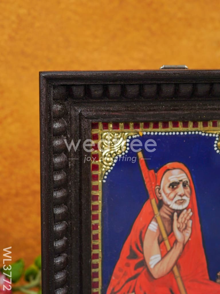 Tanjore Painting Periyava - Flat (Gold foil) - 8x6 inch - WL3772