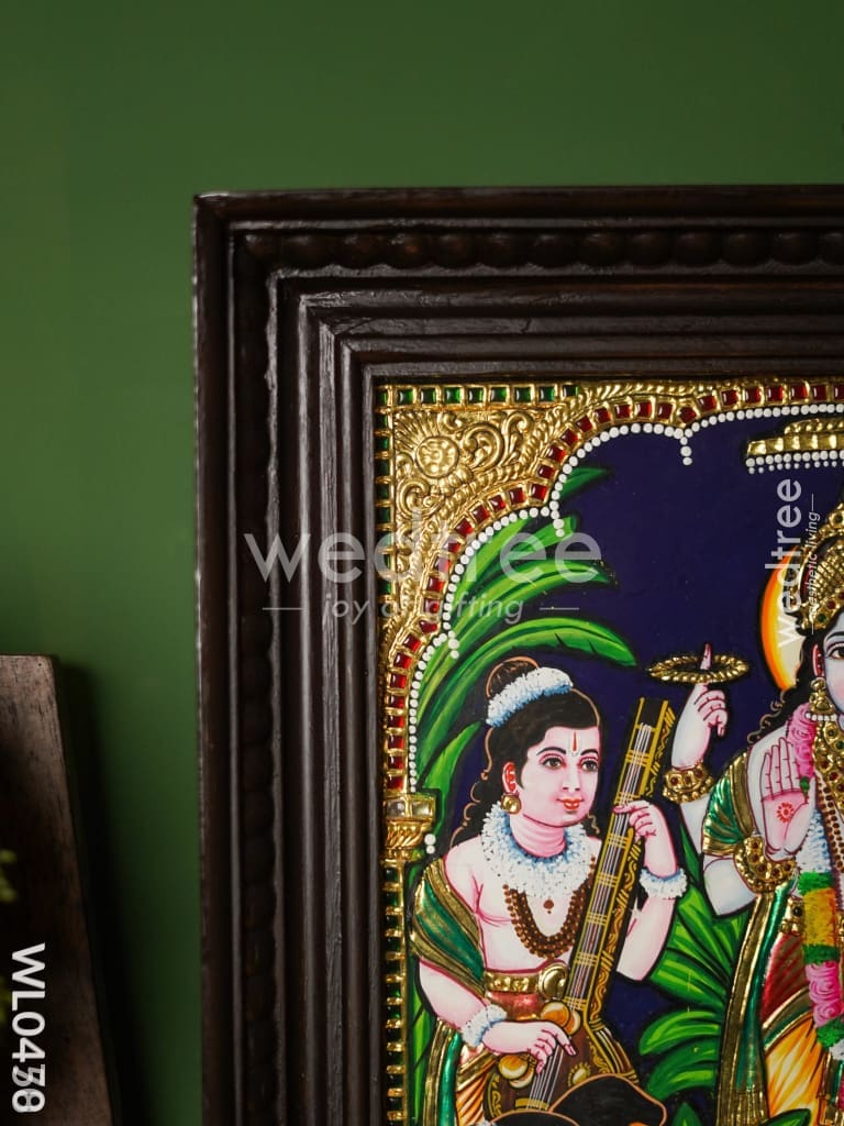 Tanjore Painting Satyanarayana Swamy - 15X12 inches - WL0458