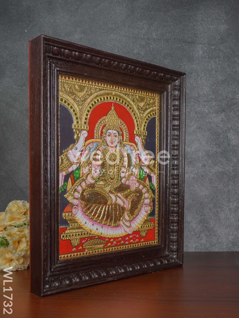 Tanjore Painting (Semi Embossed) Gajalakshmi 15x12 - WL1732