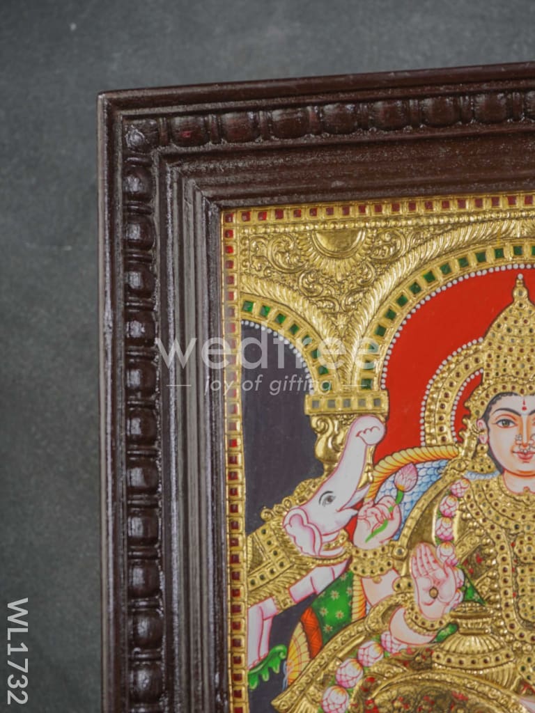 Tanjore Painting (Semi Embossed) Gajalakshmi 15x12 - WL1732