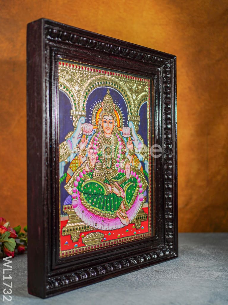 Tanjore Painting (Semi Embossed) Gajalakshmi 15x12 - WL1732