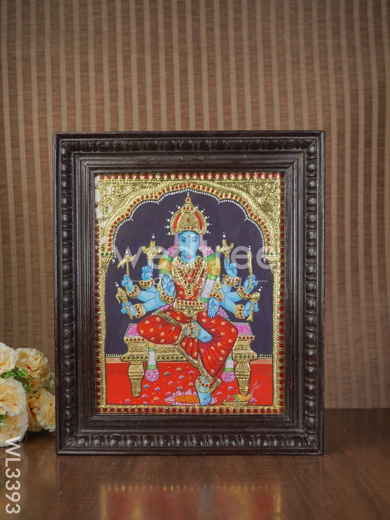 Tanjore Painting - Varahi Amman - Flat (Gold Foil) - 15x12 inch - WL3393