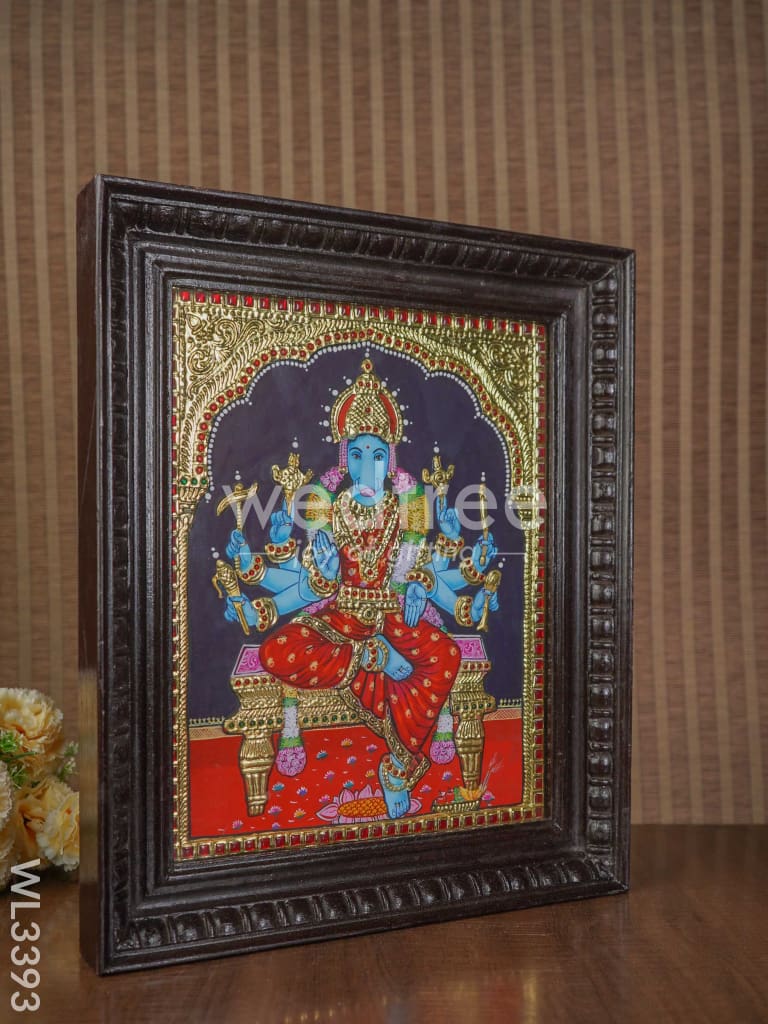 Tanjore Painting - Varahi Amman - Flat (Gold Foil) - 15x12 inch - WL3393