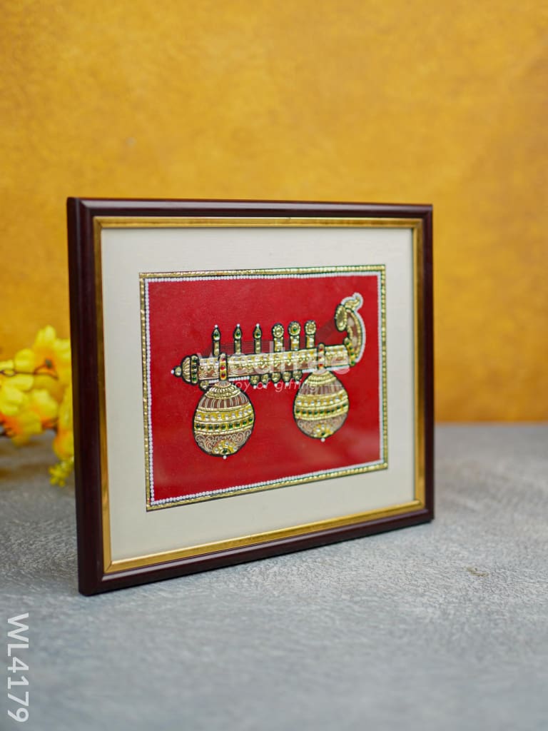 Tanjore Painting Veena - 11 x 9 - WL4179
