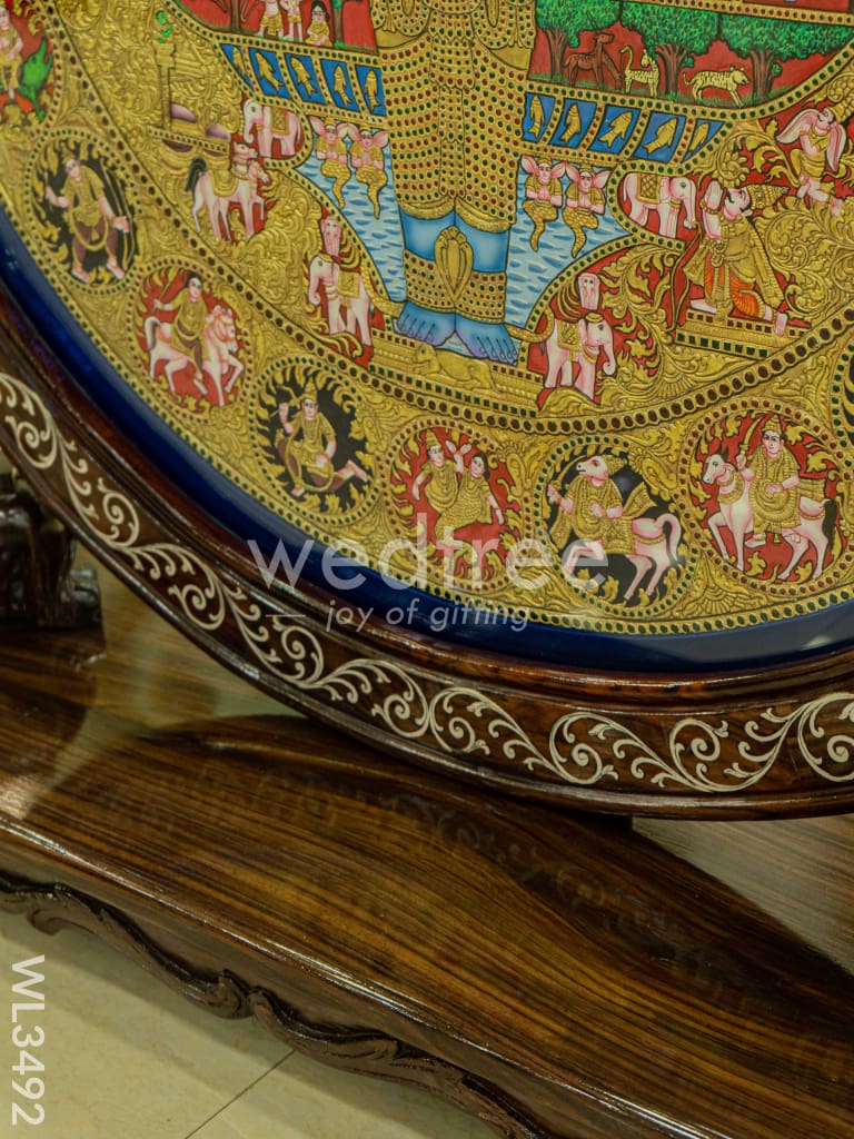 Tanjore Painting - Vishwaroopam Frame - Flat (Gold Foil) - 59 inch - WL3492