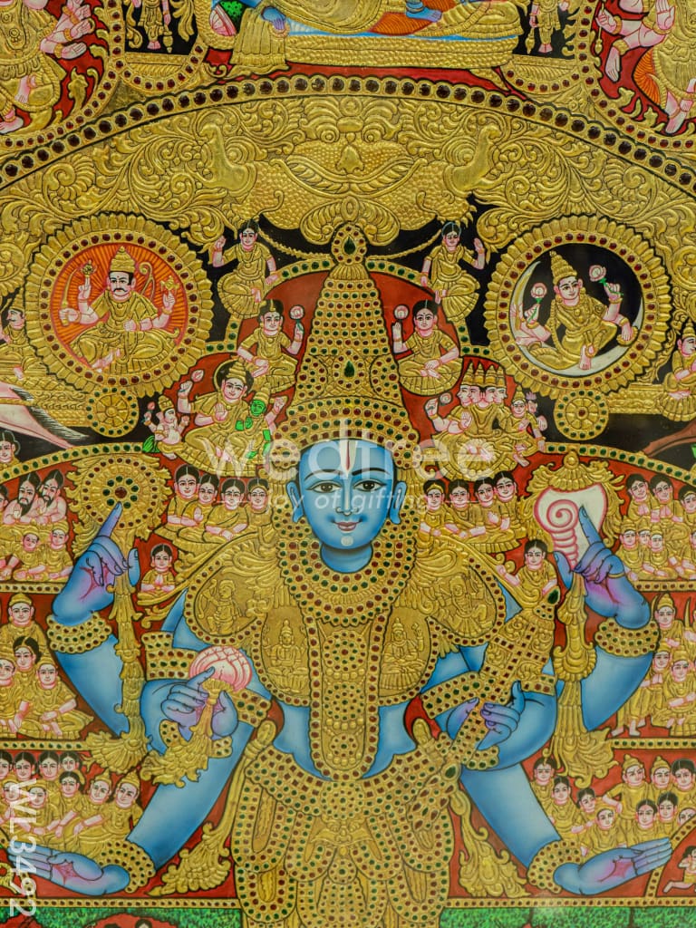 Tanjore Painting - Vishwaroopam Frame - Flat (Gold Foil) - 59 inch - WL3492
