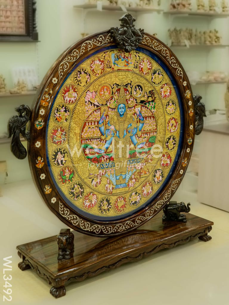 Tanjore Painting - Vishwaroopam Frame - Flat (Gold Foil) - 59 inch - WL3492