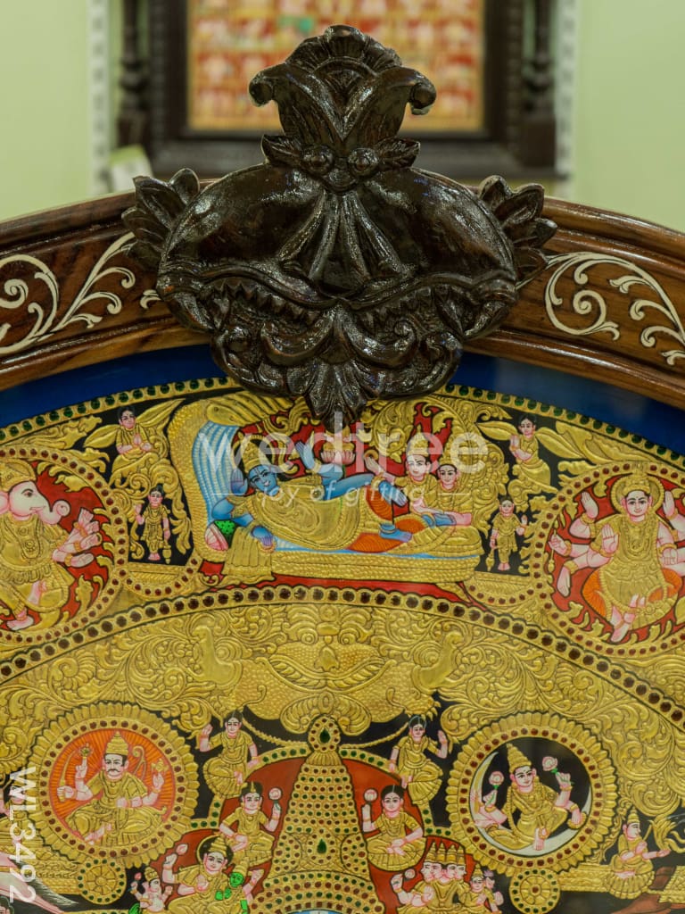 Tanjore Painting - Vishwaroopam Frame - Flat (Gold Foil) - 59 inch - WL3492