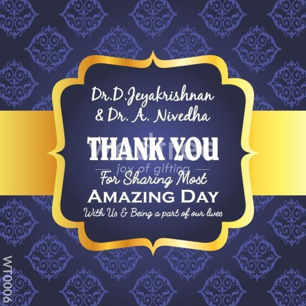 Thank You Card - Royal Design - WT0006-1