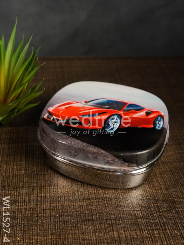 Tiffin Box with Cartoon Engraved - (4.5in X 1in) - WL1527