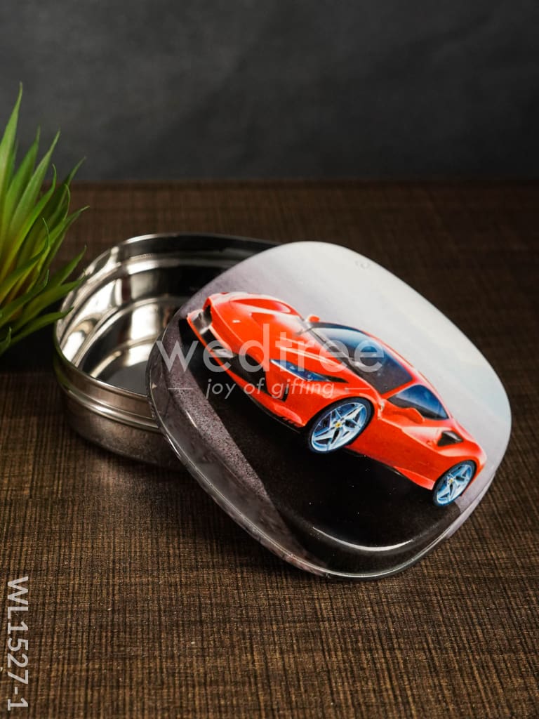 Tiffin Box with Cartoon Engraved - (4.5in X 1in) - WL1527