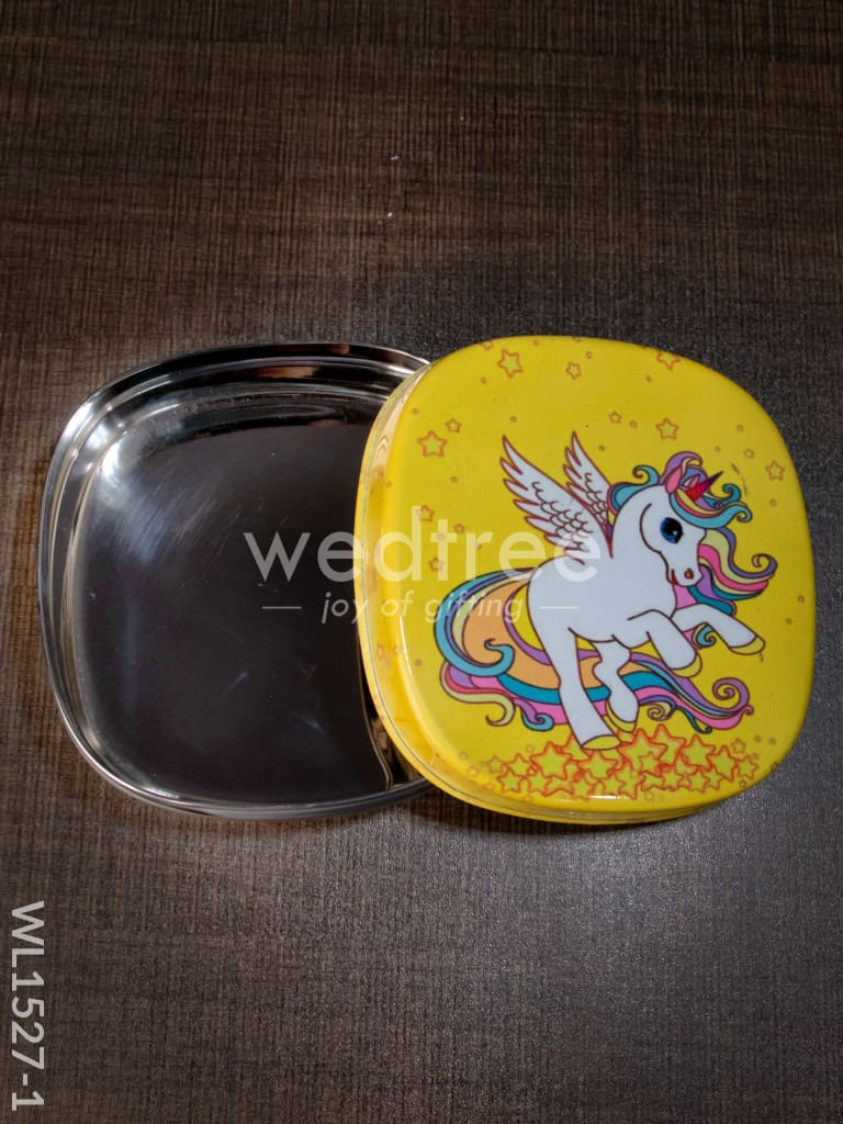 Tiffin Box with Cartoon Engraved - (4.5in X 1in) - WL1527