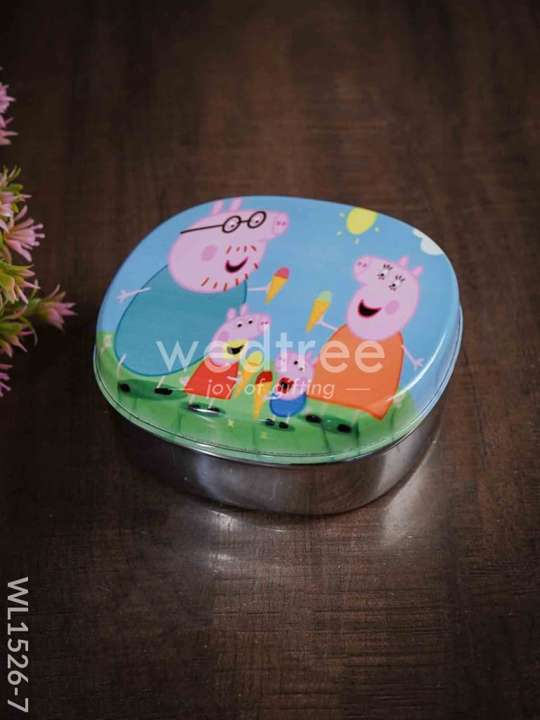 Tiffin Box with Cartoon Engraved - (5in X 1.5in) - WL1526